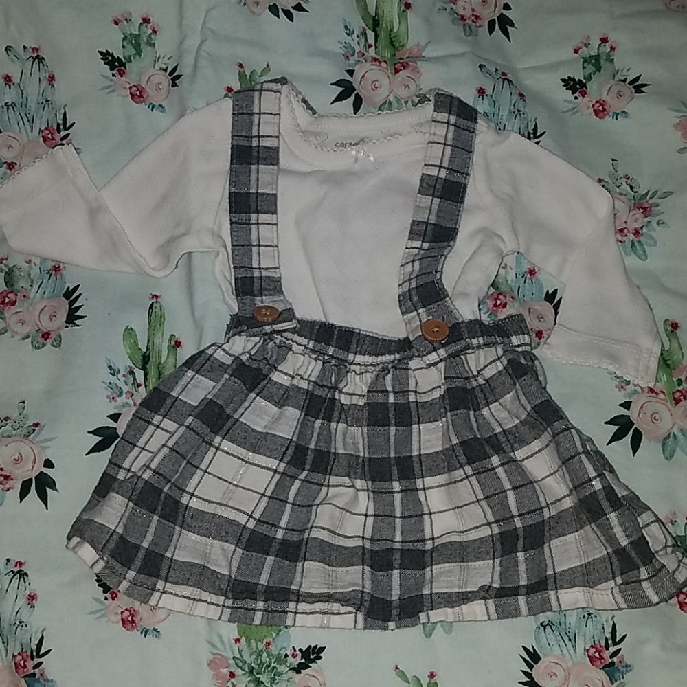 Overall skirt and shirt